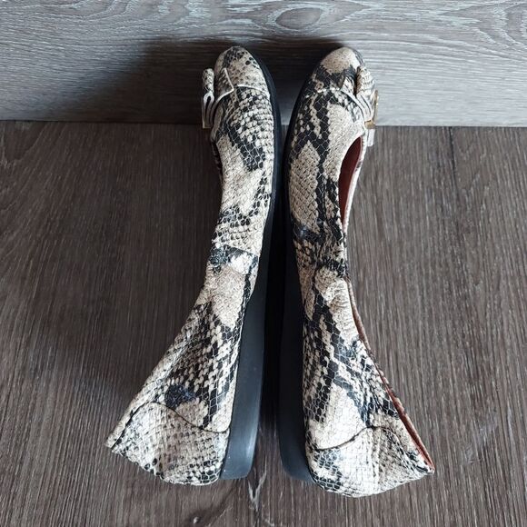Cole Haan Elsie Snakeskin Elsie Bow Ballerina Flats Size 8B - Picture 7 of 9